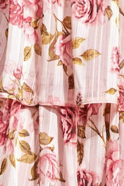 Maxi Dresses^* Tiered Chiffon Floral Maxi Multi