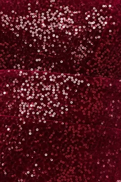 Midi Dresses^* Bandeau Sequin & Velvet Midi Dress Wine