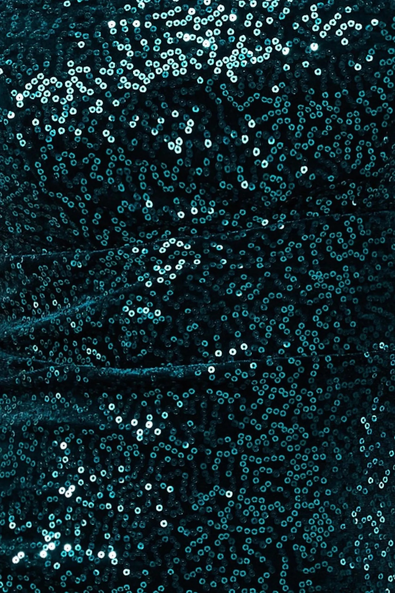 Midi Dresses^* Bandeau Sequin & Velvet Midi Dress Green Emerald