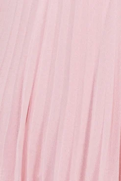 Maxi Dresses^* Bardot Chiffon Pleated Maxi Blush