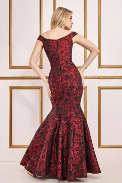 Maxi Dresses^* Bardot Jacquard Maxi Dress Wine