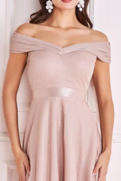 Maxi Dresses^* Bardot Pleated Skirt Maxi Champagne