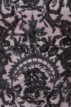 Maxi Dresses^* Bardot Sequin Embroidered Maxi Dress Black