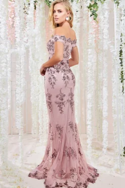 Maxi Dresses^* Bardot Sequin Embroidered Maxi Dress Blush