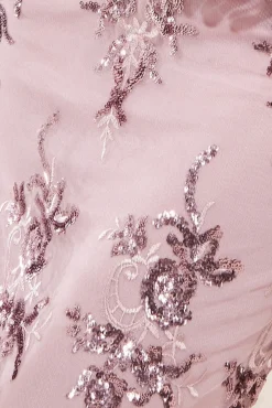 Maxi Dresses^* Bardot Sequin Embroidered Maxi Dress Blush