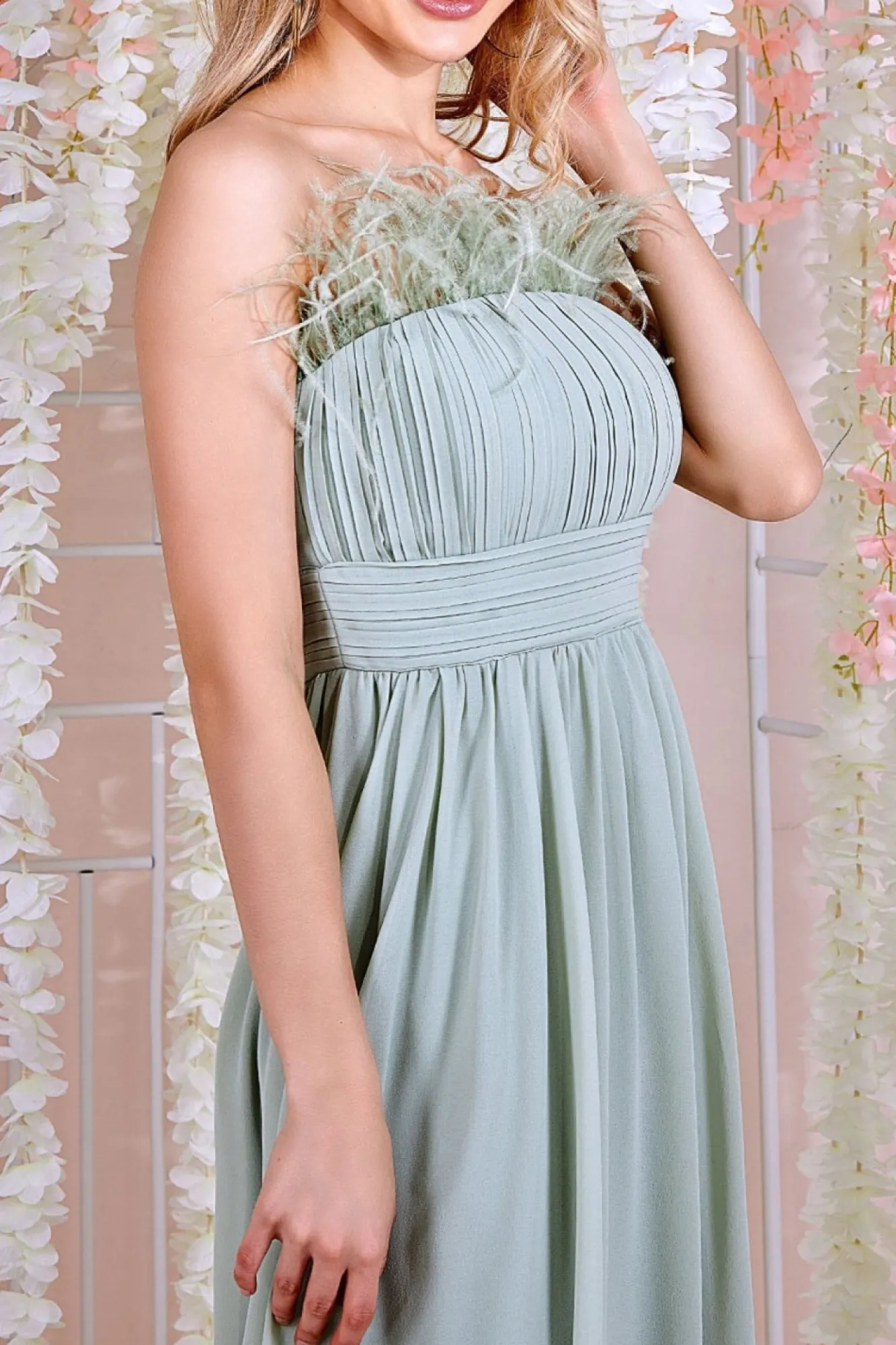 Maxi Dresses^* Bridesmaids Chiffon Maxi Dress - Sage Green Sagegreen