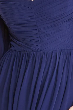 Maxi Dresses^* Chiffon Off The Shoulder Maxi With Wings Navy