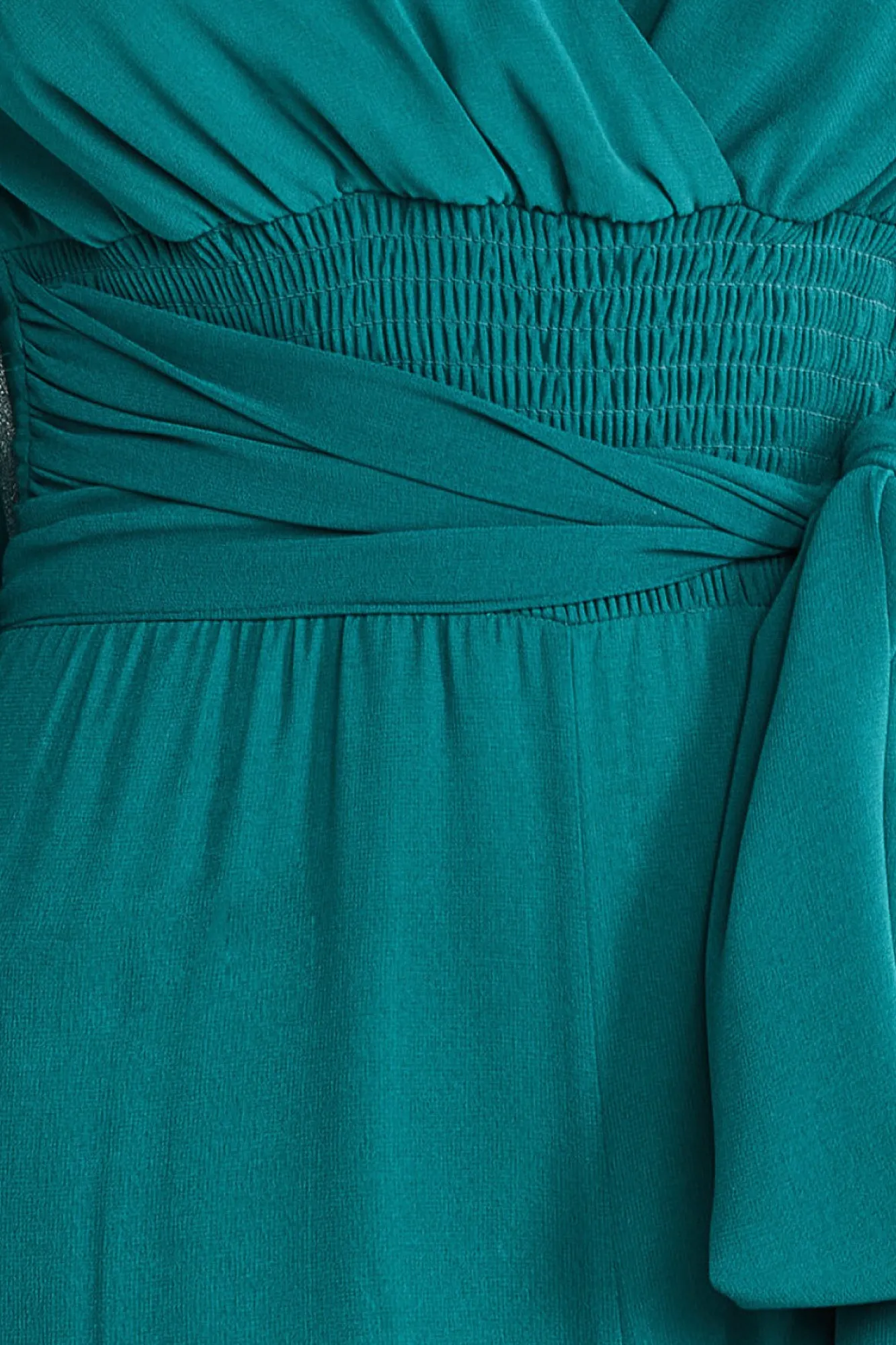 Jumpsuits^* Chiffon Puffy Sleeve Jumpsuit Emerald Green