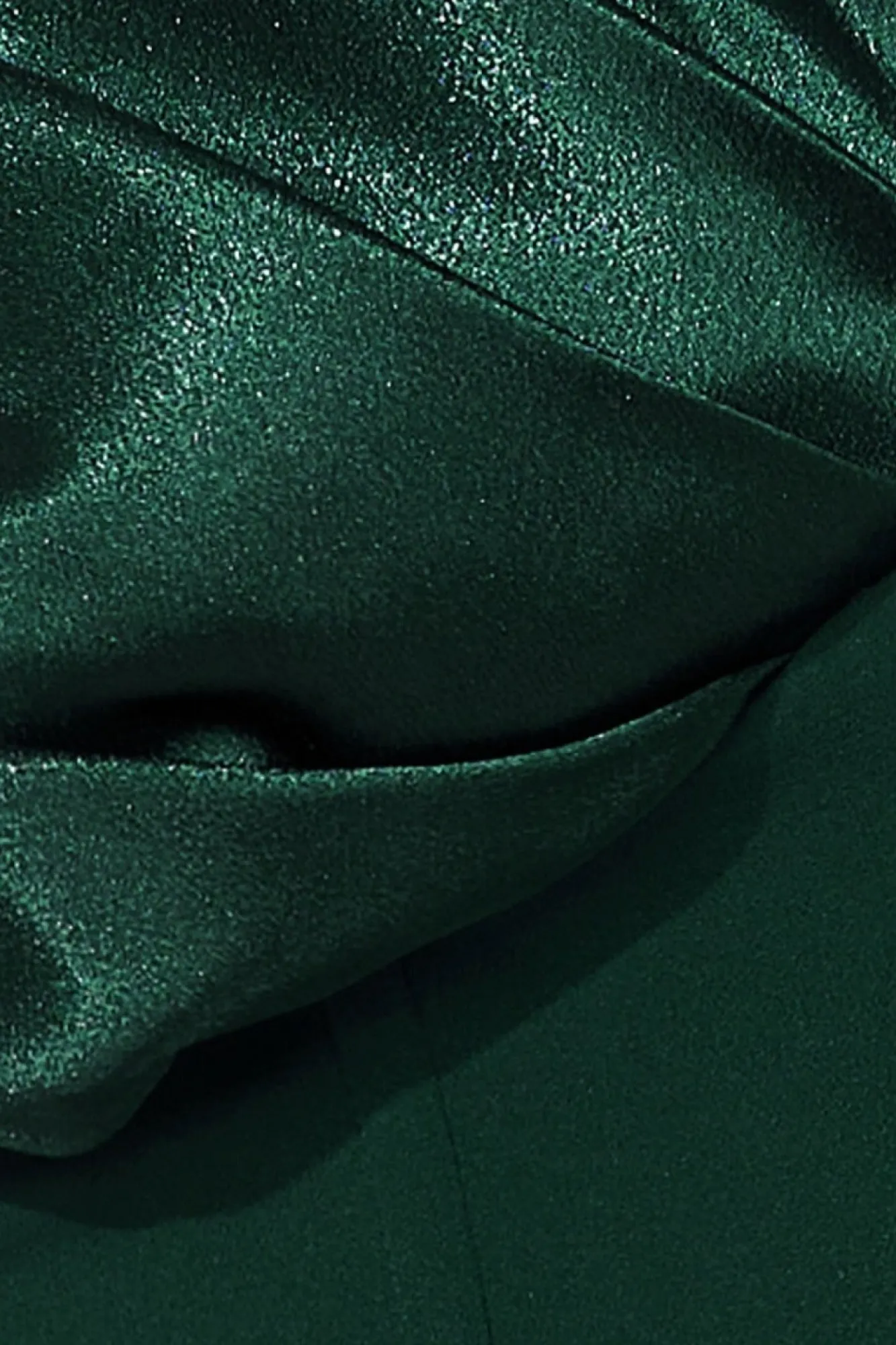 Jumpsuits^* Corset Bodice Scuba & Satin Bardot Jumpsuit Emerald