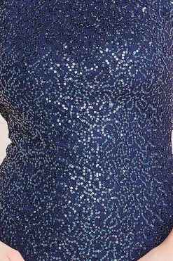 Maxi Dresses^* Cowl Back Sequin Maxi Navy