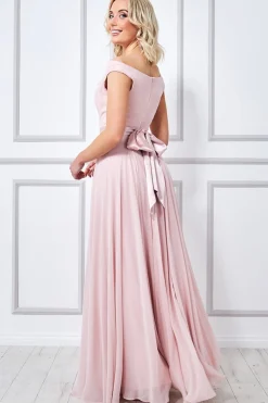 Maxi Dresses^* Cowl Neck Chiffon Maxi Dress Blush