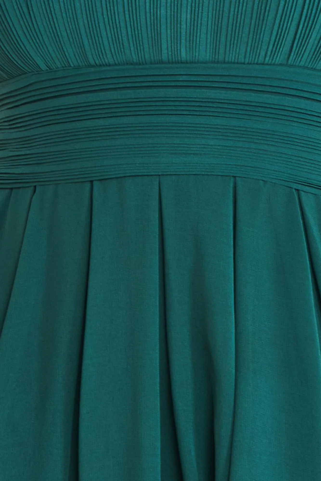 Maxi Dresses^* Crochet & Pleated Top High Low Maxi Emerald