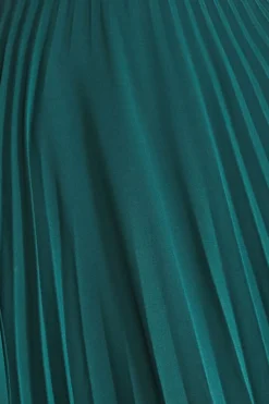 Midi Dresses^* Crochet & Pleated Top Midi Emerald