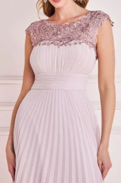 Midi Dresses^* Crochet & Pleated Top Midi Blush