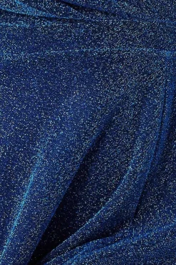 Maxi Dresses^* Crossover Lurex Glitter Maxi Dress - Royal Blue Royalblue