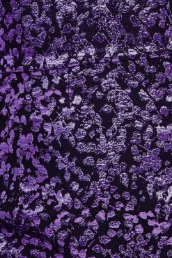 Midi Dresses^* Foil Jacquard Sleeveless High Low Midi Purple