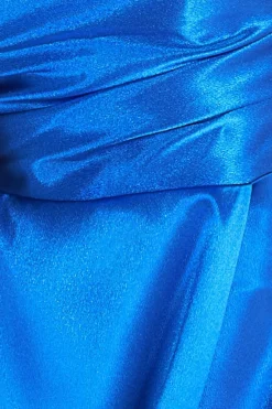 Maxi Dresses^* Front Split Satin Bandeau Maxi - Royal Blue Royalblue