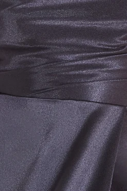 Maxi Dresses^* Front Split Satin Bandeau Maxi Black