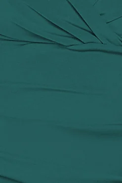 Maxi Dresses^* Front Wrap Pleated Scuba Maxi Dress Emerald Green