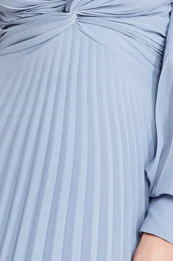 Maxi Dresses^* Fully Pleated Chiffon Maxi Dress Blue