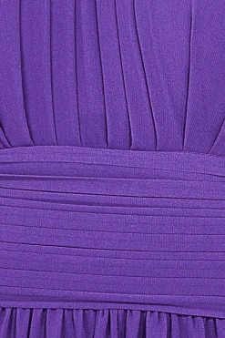 Maxi Dresses^* Halterneck Chiffon Maxi With Thigh Split Purple