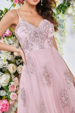 Midi Dresses^* High Low Scalloped Midi Dress Blush