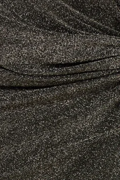 Skirts^* Knot Front Thigh Split Midi Skirt Gold