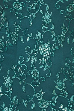 Maxi Dresses^* Lace Scallop Edge Mermaid Maxi Emerald