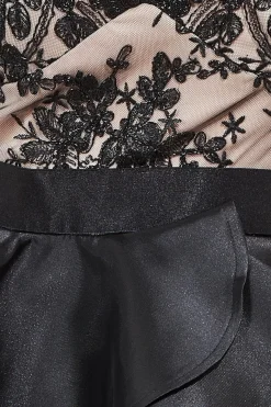 Midi Dresses^* Layered Frilled Midi Dress Black
