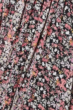 Maxi Dresses^* Long Sleeve Maxi Shirred Waistband - Floral Print Floralprint