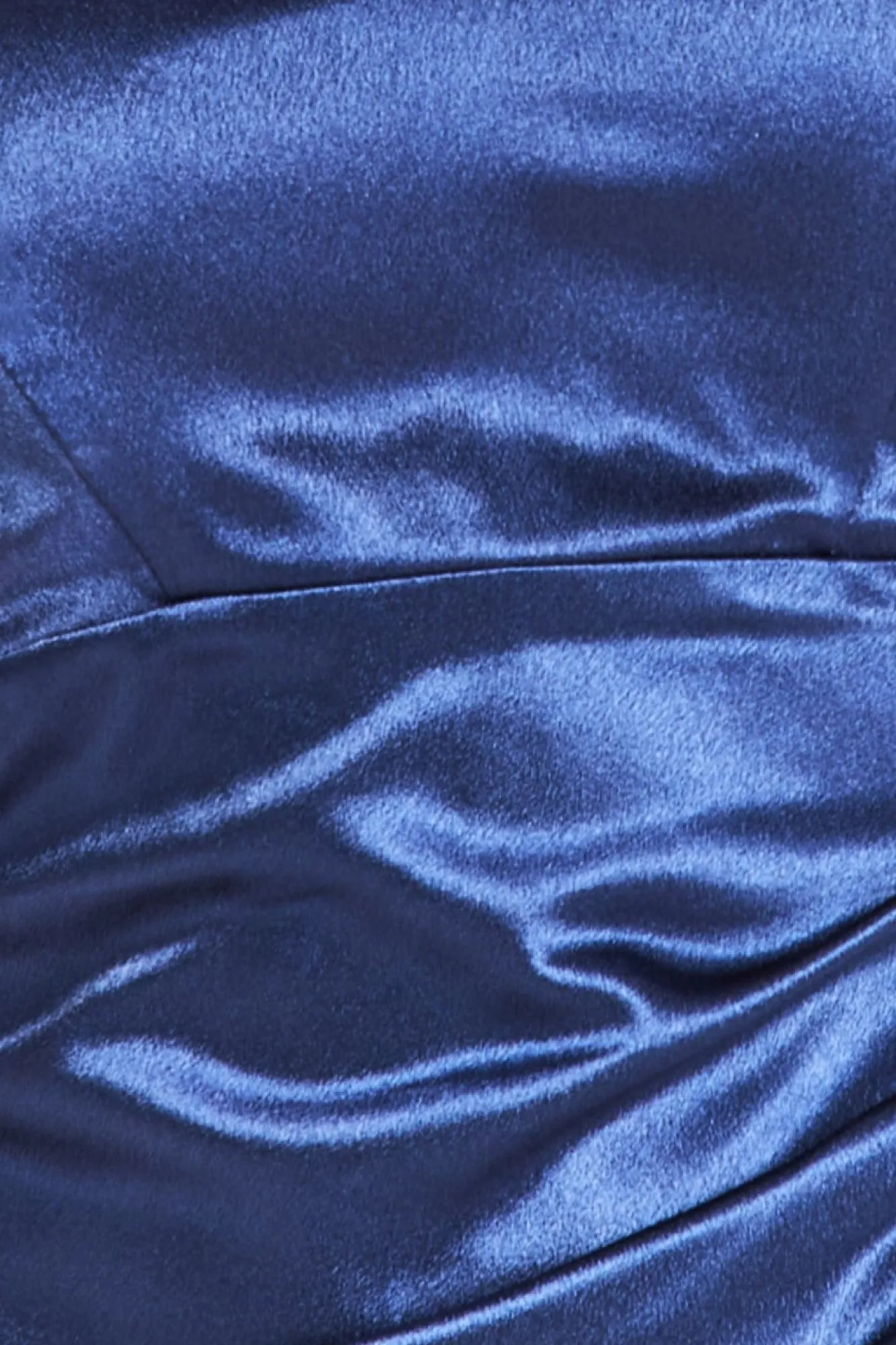 Maxi Dresses^* Off Shoulder Satin Maxi With V Neck Navy