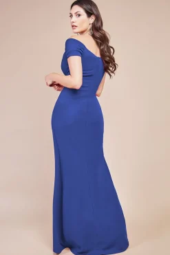 Maxi Dresses^* Off The Shoulder Knot Front Maxi - Royal Blue Royalblue