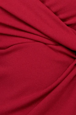 Maxi Dresses^* Off The Shoulder Knot Front Maxi Wine