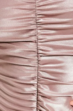 Mini Dresses^* Off The Shoulder Ruched Mini Champagne