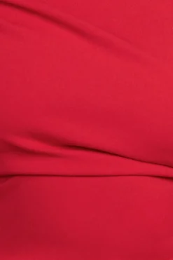 Maxi Dresses^* Off The Shoulder Scuba Maxi Dress Red