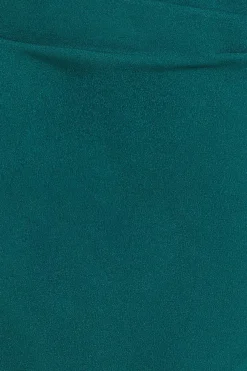 Maxi Dresses^* Off The Shoulder Scuba Maxi Dress Green Emerald
