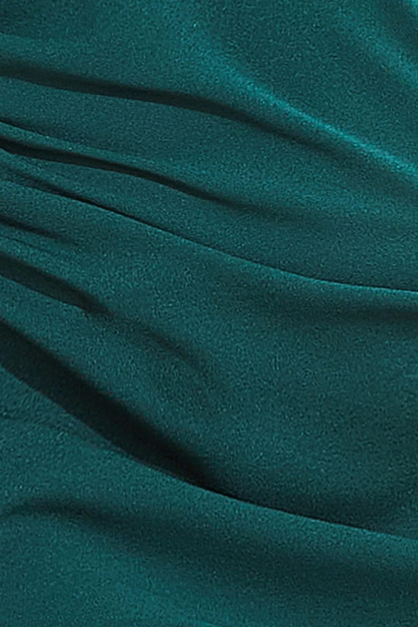 Maxi Dresses^* One Shoulder Front Split Scuba Maxi Green Emerald