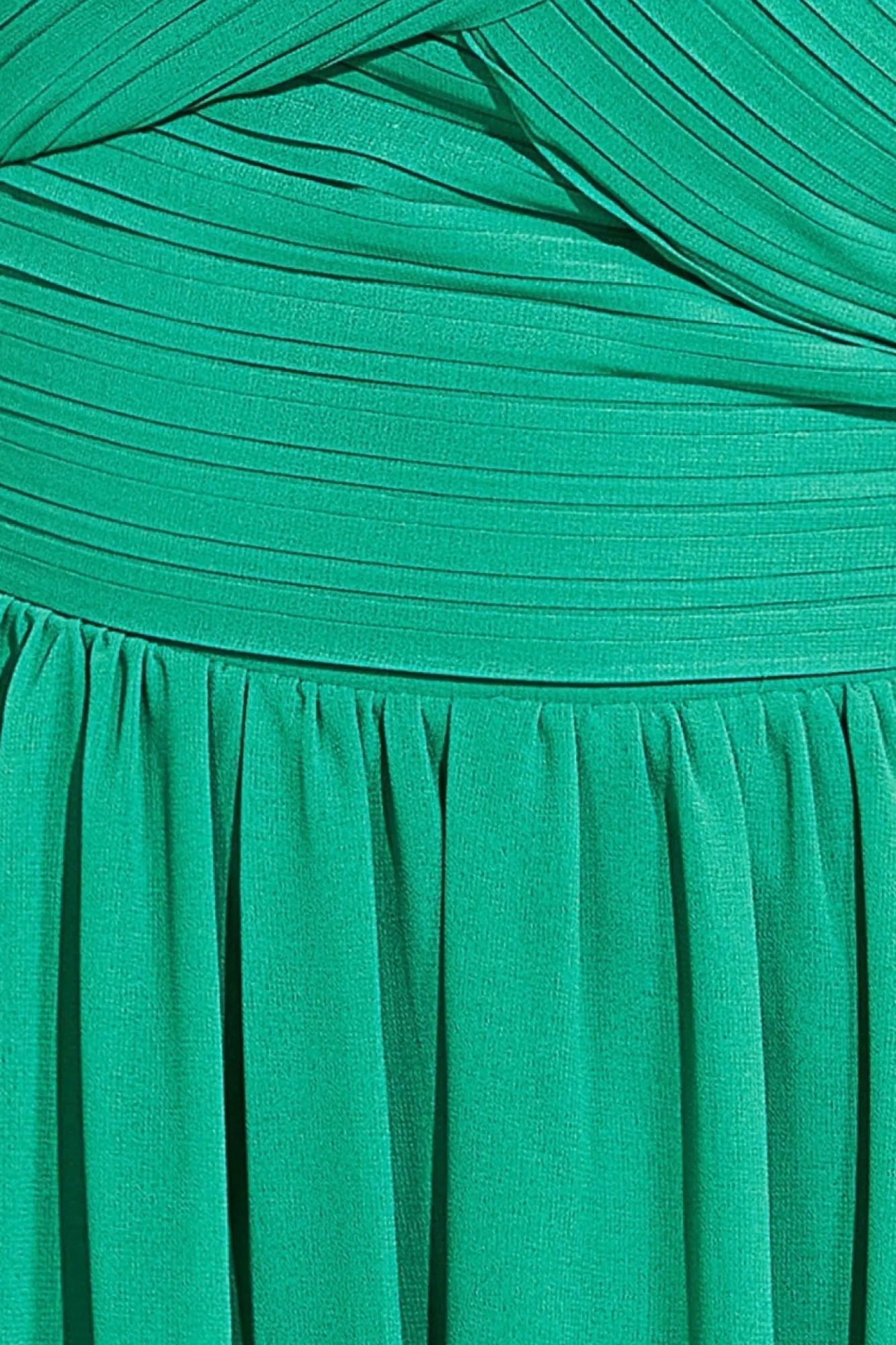 Maxi Dresses^* One Shoulder Pleated Chiffon Scarf Maxi Green