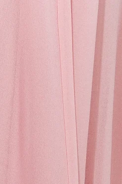 Maxi Dresses^* One Shoulder Pleated Chiffon Scarf Maxi Blush