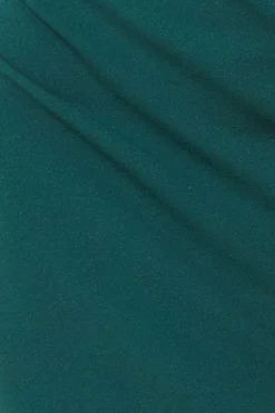Maxi Dresses^* One Shoulder Scuba Maxi Emerald Green