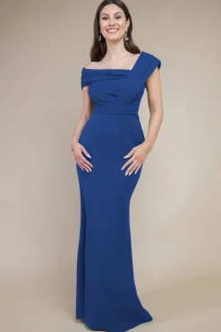 Maxi Dresses^* One Shoulder Scuba Maxi Dress Navy