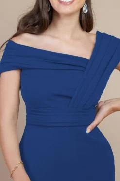 Maxi Dresses^* One Shoulder Scuba Maxi Dress Navy