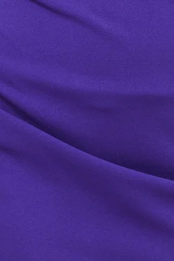Midi Dresses^* One Shoulder Scuba Midi Dress Purple