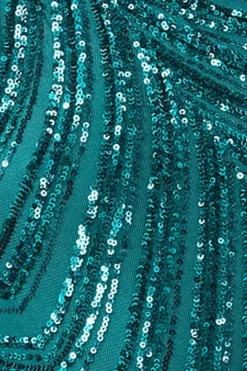 Jumpsuits^* One Shoulder Sequin Jumpsuit Emerald
