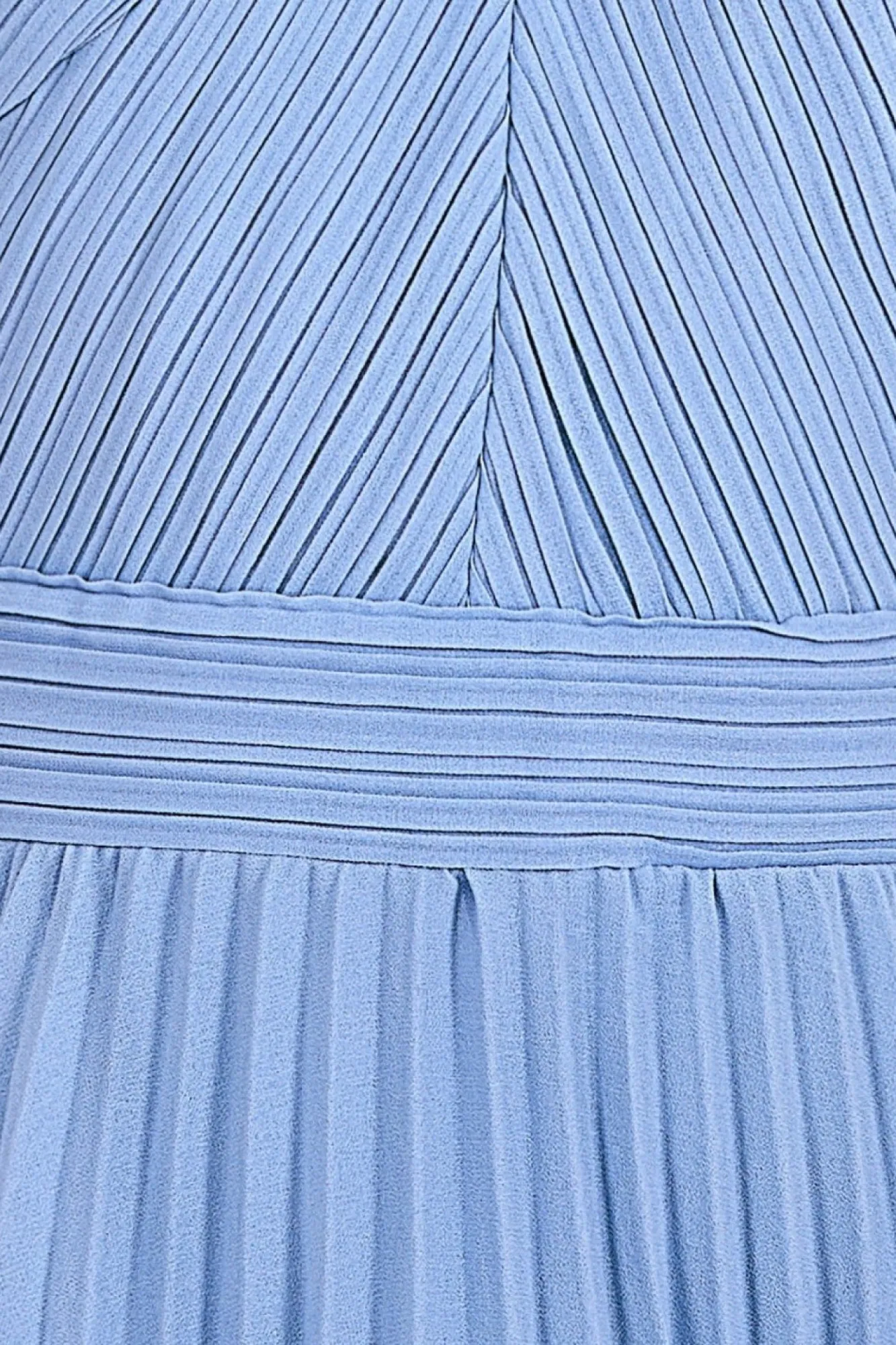 Midi Dresses^* Pleated Bodice Chiffon Tiered Midi Blue