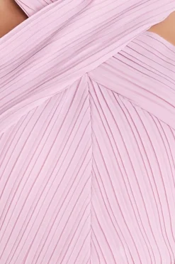 Midi Dresses^* Pleated Bodice Chiffon Tiered Midi Blush