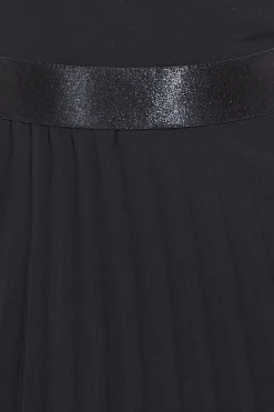 Maxi Dresses^* Pleated Chiffon Tiered Maxi Dress Black