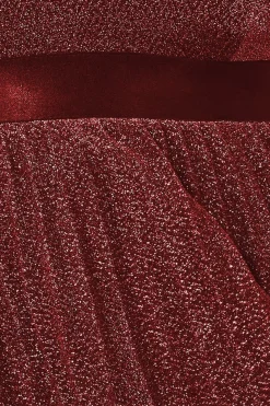Maxi Dresses^* Plus Bardot Pleated Skirt Maxi Dress Red
