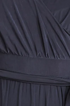 Maxi Dresses^* Plus Wrap Front Maxi With Flutter Sleeves Black