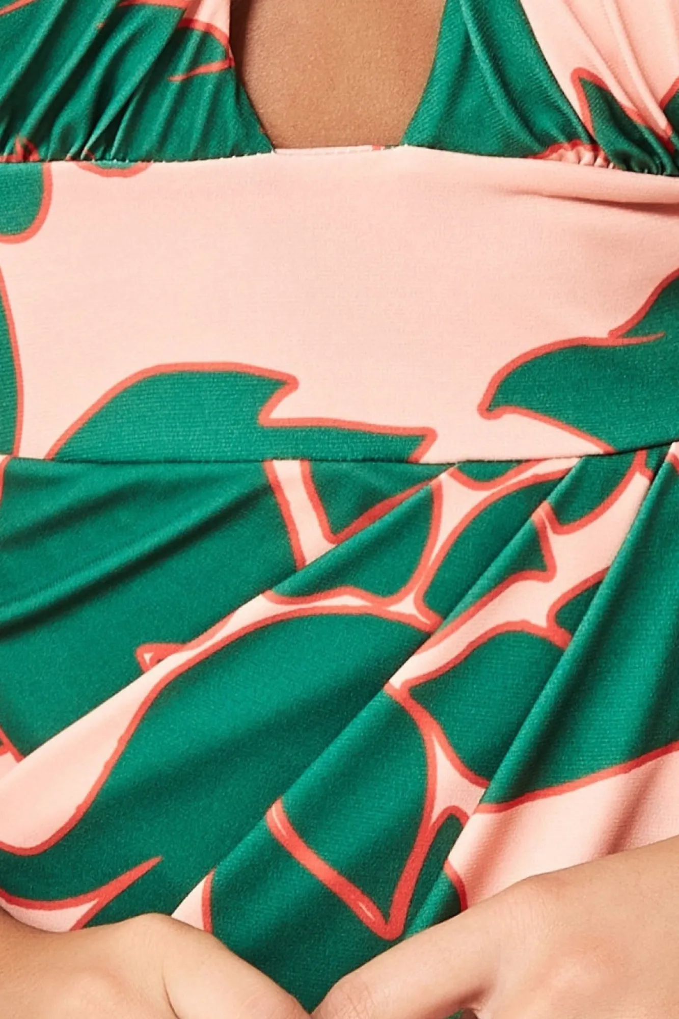 Midi Dresses^* Printed Crossover Midi Green